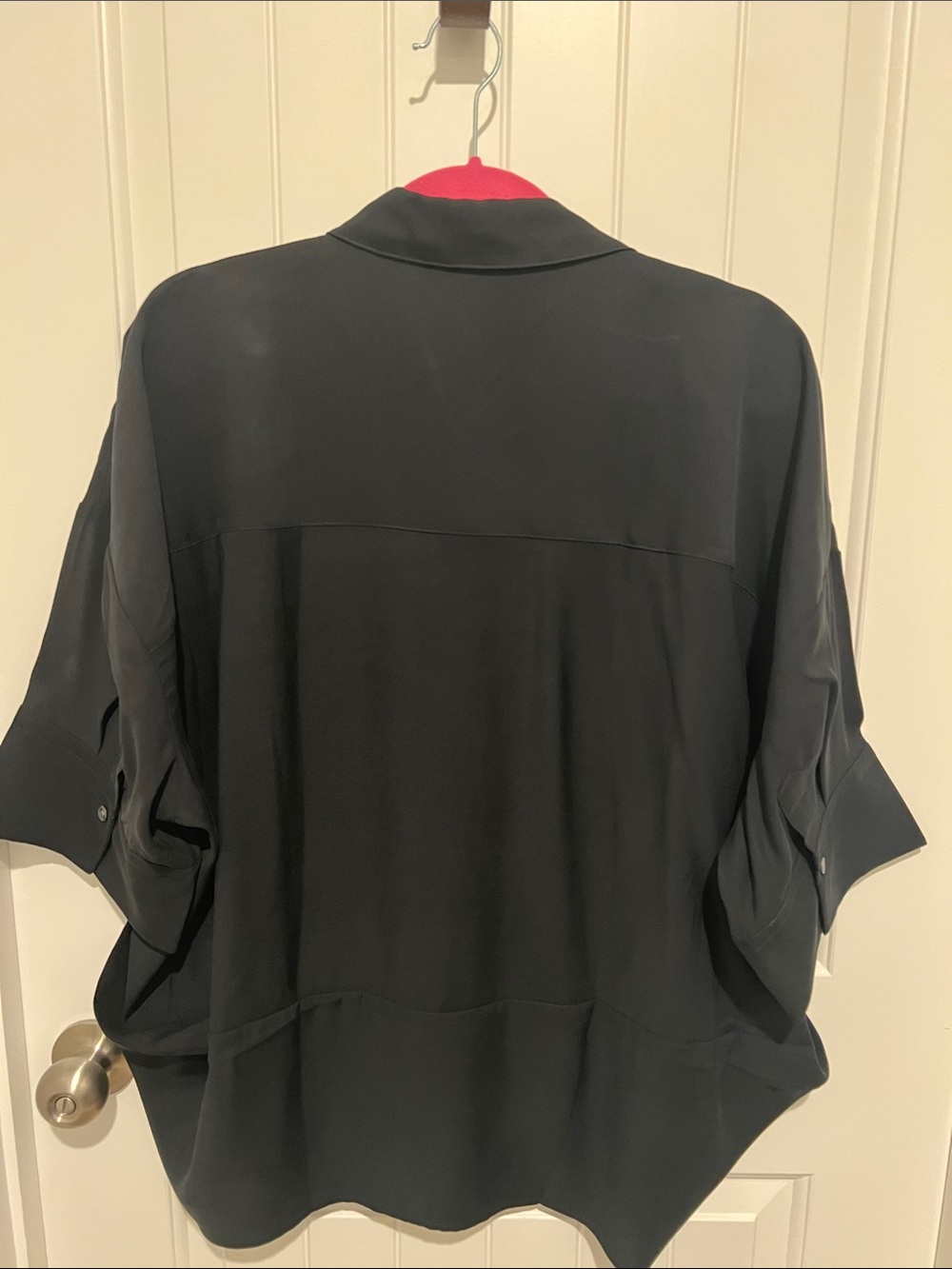 Banana Republic Black Oversized Women's Collared Blouse - Picture 5 of 12